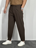 شلوار مام پارچه مازراتی (دبل) مردانه قهوه ای