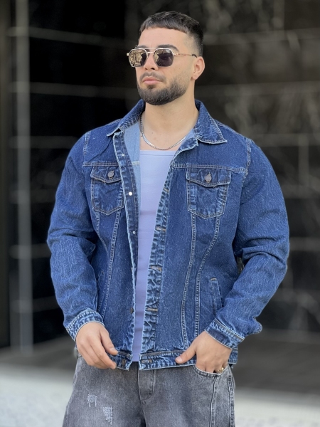 کت جین باکسی ZARA آبی تیره