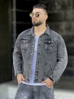 کت جین باکسی ZARA ذغالی