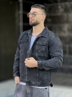 کت جین باکسی ZARA ذغالی تیره