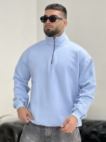 نیم زیپ 3نخ Calvin آسمانی