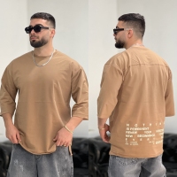 تیشرت 2نخ لاکرا Begin نسکافه ای