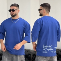 تیشرت 2نخ لاکرا Begin آبی نفتی