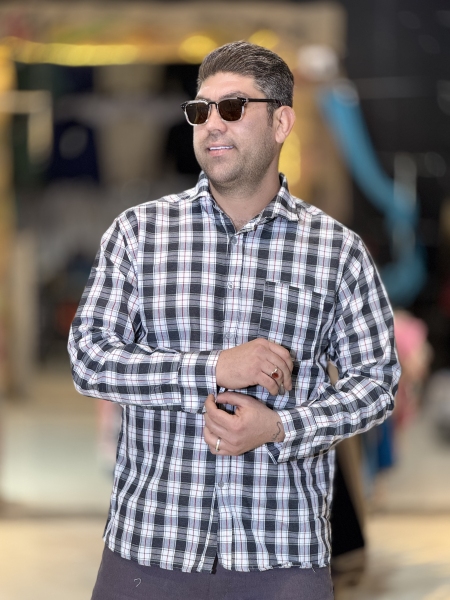 پیراهن پارچه ای درجه یک پیراهن کلاسیک خط قرمز