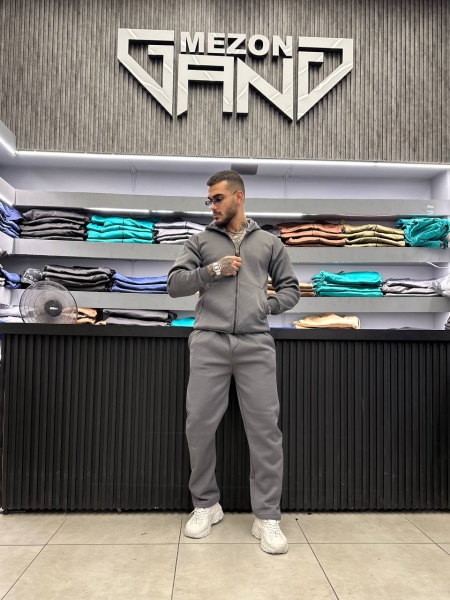 ست سوئیشرت شلوار طوسی