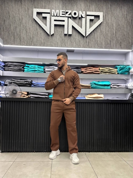 ست سوئیشرت شلوار قهوه ای