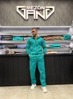 ست سوئیشرت شلوار سبزآبی