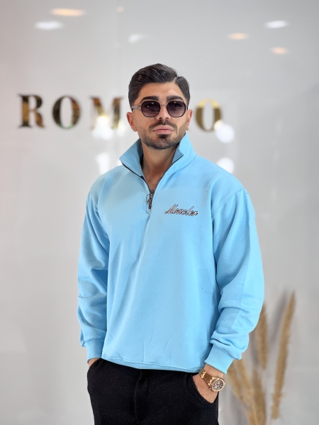 دورس نیم زیپ Vip Man آبی آسمانی