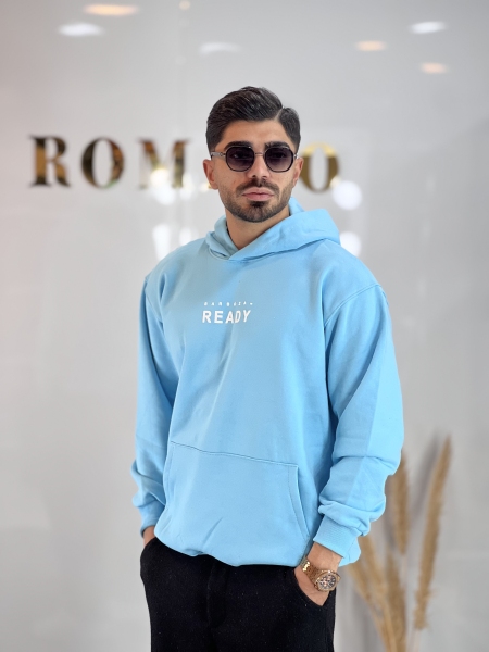 هودی باکسی Vip Ready آبی آسمانی