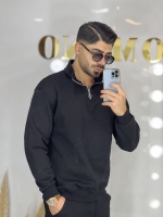 دورس نیم زیپ ساده Ems مشکی