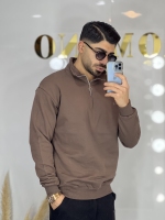 دورس نیم زیپ ساده Ems موکا