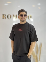 تیشرت دورس سه نخ ضخیم SBD مشکی