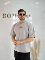 تیشرت دورس سه نخ ضخیم SBD طوسی