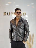 کاپشن چرم ضخیم Max مشکی