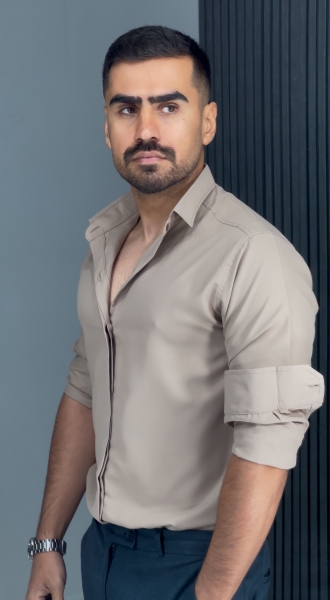 پیراهن دوشین کرم تیره