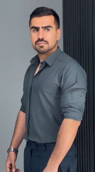 پیراهن دوشین طوسی