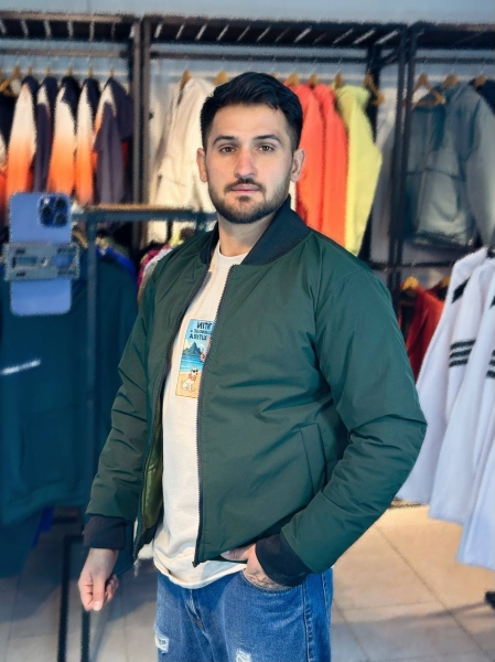 کاپشن خلبانی داخل پشم شیشه رنگ سبز