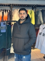 کاپشن نیم زیپ داخل پشم شیشه گرم بالا رنگ مشکی