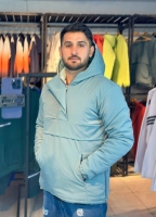 کاپشن نیم زیپ داخل پشم شیشه گرم بالا رنگ سربی روشن