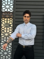 پیراهن آستین بلند ساده آبی روشن