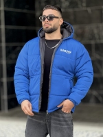 کاپشن Balenciaga کلاهدار آبی