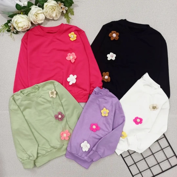 بلوز طرح گل بافتنی