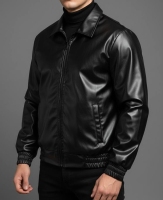 کاپشن چرم براق TEXTILE پایین کش مشکی