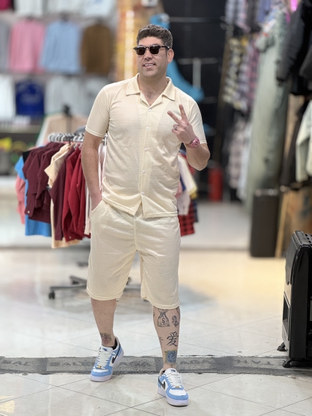 ست شلوارک و پیراهن پارچه مراکشی اعلا