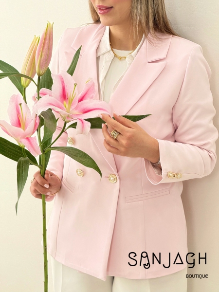 کت کرپ بلیزر سنجاق