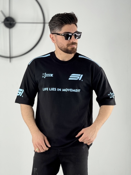 تیشرت مچینست طرح موتور مشکی