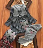 تونیک شلوار طرح گربه