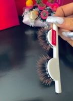 مژه یکسره رنگی آمبره هلویی گِردعروسکی(آفرمحرم)