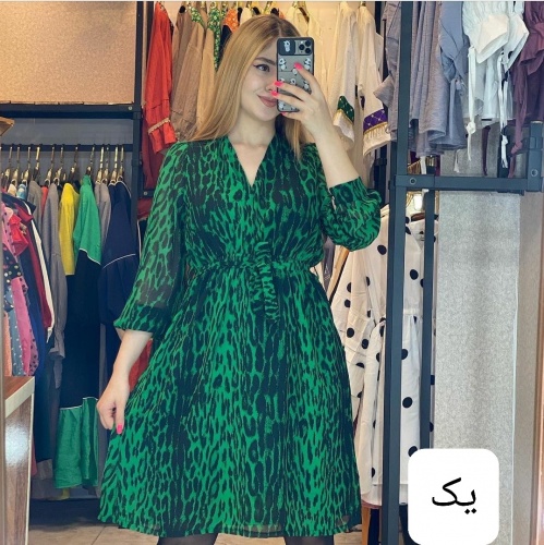 پیراهن حریر طرحدار