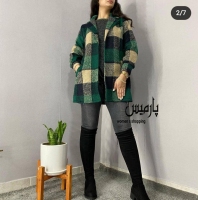 پالتو چهارخونه آستردار