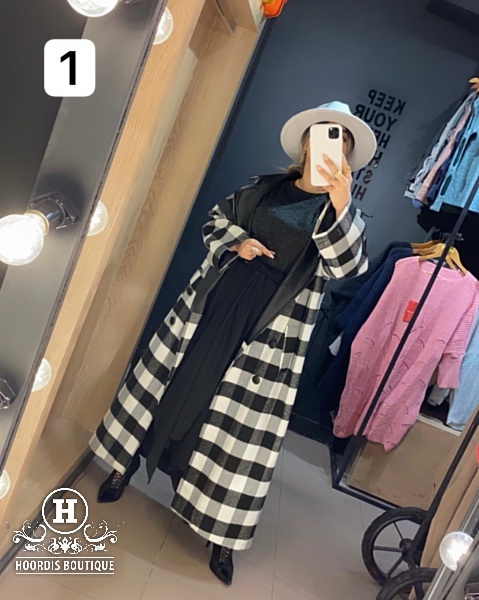پالتو چهارخونه استردار مزونی