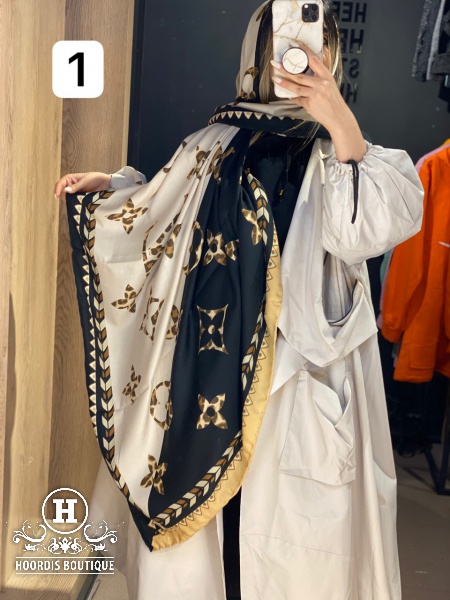 روسری دو رنگ LV عرض 140