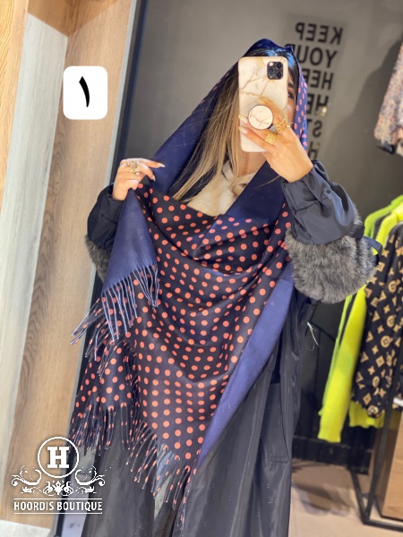شال موهر فوتر خالدار