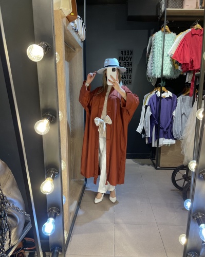 مانتو یقه کمربندی