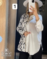شومیز جلو زیپ طرح میکس