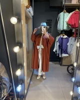 مانتو یقه کمربندی