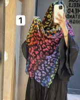 شال پلنگی رنگی