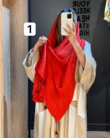 شال پلیسه منگوله دار وارداتی