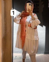 شال پلیسه مربعی