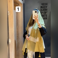 شال مکرومه بافی شده