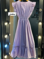 پیراهن راه راه کمر کش