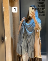 شال دستک دانتل دوزی شده