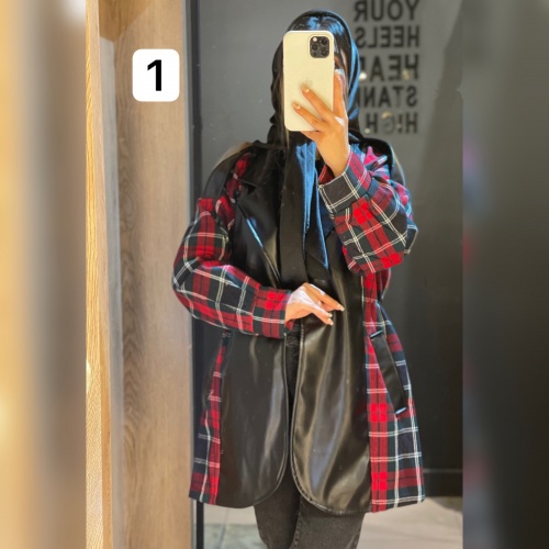 پالتو ترکیبی کشمیرو چرم