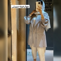 مانتو پاییزه چهارخونه