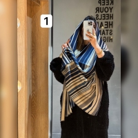 شال موهر راه راه