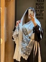 شال دستک تور نوار دوزی شده